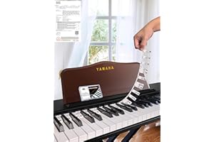 YPTSYSYS Piano Notes Guide for Beginner, Removable Piano Keyboard Note Labels for Learning, 61-Key standard full-size, Made of Silicone Rubber, No Need Stickers, Reusable and Comes with Box(Black-N)