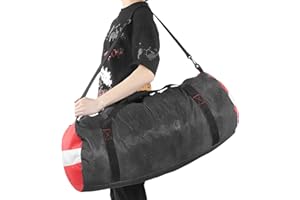 Dauerhaft Sac à bandoulière de plongée de Haute résistance appliqué Sac de Maille de plongée , Sacs de plongée , Sac Voyage Bagage , pour la plongée(Black)