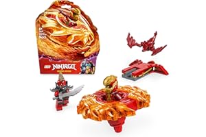LEGO NINJAGO Spinner del Drago Spinjitzu di Kai - Trottola Giocattolo Ninja con Elementi di Potere e 2 Minifigure con Spade, Giochi per Bambini e Bambine da 6 Anni da La Rivolta dei Draghi 71823