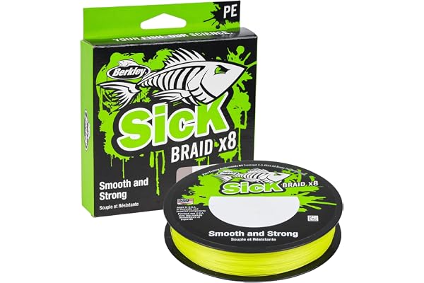 BERKLEY Malade Sick Braid Jaune 30 PE Braided Fishing Line