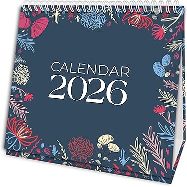 Penkiiy Mini Calendar 2025, Small Desk Calendar Mini Standing Flip Portable English Daily Schedule Planner School Home Office Supplies - View #5