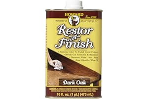 HOWARD PRODUCTS Howard Restor-A-Finish Dark Oak RF7016 Restore The Original Finish Remove Heat and Stain Marks on Wooden Furniture 473ml