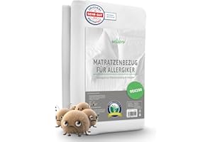 ‎WELLDORA Welldora ǀ Premium Milbenbezug Matratzen 90x200x20 ǀ Fachärztlich getesteter Allergiker Matratzenschoner ǀ Anti Milben Bettwanzen Encasing mit Reissverschluss ǀ Allergiker Bettwäsche