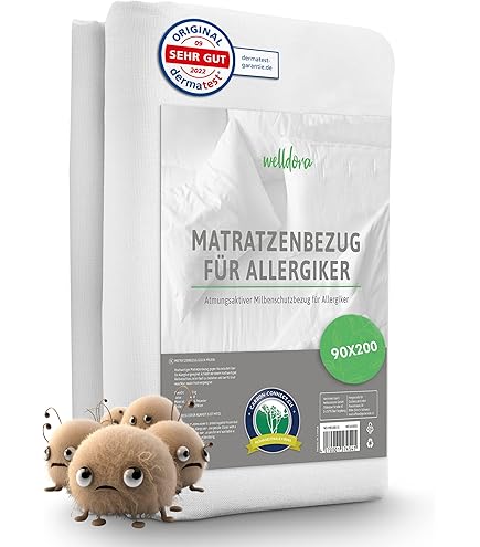 National Allergy Matratzenschoner 90x200cm - 100% Baumwolle Staubmilbenschutz