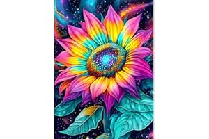 DPHERO Sunflowers Diamond Painting Kits for Beginners Adults,5D DIY Flowers Diamond Art Kits,Round Full Drill Fantasy Diamond Painting Art,DIY Painting by Numbers Diamond Art Painting 12x16 inch
