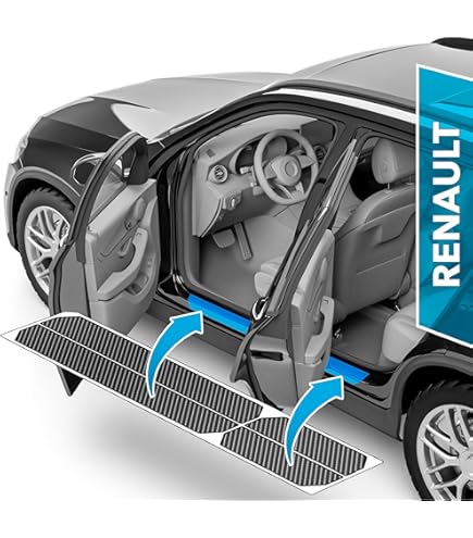 M MOTOS Auto-vloermatten van rubber voor Renault Clio IV 2013-2019 Maak uw reis comfortabeler met antislip automatten - vloermatten voor alle weersomstandigheden, bescherming tegen vuil