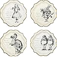 Alice In Wonderland Paper Plates Mad Hatter Party Supplies For Afternoon Tea Party, Birthday or Baby Shower 23cm | 12 Pack