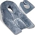 Siennal Face Down Pillow for Sleeping - for BBL or Eye Surgery Recovery - Prone Pillow for Vitrectomy or Retinal Surgery - Home Massage Pillow Face Down with Shredded Memory Foam-CertiPUR-US Certified