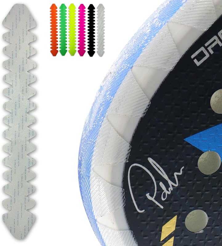 EBBOM Protector Pala de Padel Vinilo Calandrado - Pack 1/2 - Cubre los Bordes Laterales - Extrema Protección Todas Las Palas - Padel Accesorios - Protector Padel Dentado - 60x420mm