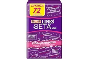 LINES SETA Assorbenti Ultra Lungo con Ali, PACCO SCORTA, Confezione da 72 Pezzi