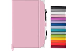 Bstorify A5 Notebook And Pen Set - 160 Lined Pages (14.85 x 21 cm) Pink Journal Notebook A5 with Hardback Cover, Pen Loop, Expandable Pocket - Ideal for Diary, Notetaking and Writing (A5, Pink)