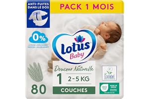 Lotus Baby Naturlig mjukhet - blöjor storlek 1 (2-5 kg/nyfödd) förpackning 1 månad - 80 lager