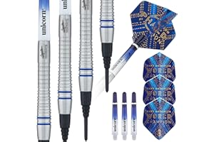 Unicorn Soft Tip Darts Set | Gary Anderson Phase 3, 5, 6 World Champion | Natural Tungsten Barrels & Epic Tips| Presentation Packaging | 18g or 20g