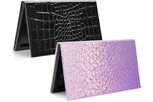 Lolalet 2 Pack Magnetic Makeup Palettes, Empty Magnetic Palette with Mirror for Eyeshadow Lip Color Blush Powder Highlighter Contour - Black&Pink