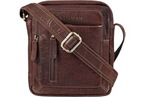STILORD 'Jamie' Borsa da Uomo in Pelle - Perfetta per Viaggi & Uso Quotidiano - Piccola Messenger Bag Vintage per iPad 9,7 Pollici - Moderna Borsa a Tracolla per Uomo