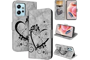 CASAFUNY Funda para Xiaomi Redmi Note 12 4G, Carcasa Protectora Libro Leather Redmi Note 12 4G Funda Flip Magnético Carcasa para Xiaomi Redmi Note 12 4G, Negro