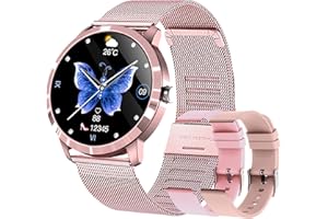 SGDDFIT Montre Connectée Homme Femme,Smartwatch Compatible Samsung Huawei Xiaomi Android iOS Podometre Montre Sport Cardiofrequencemetre Etanche IP68 GPS Partagé Modes Sport Notification de Message (Rose)