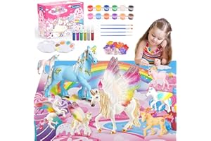 MDINGTD Unicorno Bambina, Regalo Bambina 3-10 Anni Regalo Natale Giocattoli Bambina Bambino 3-10 Anni Kit Pittura Bambini Crayola Washimals Giochi Bambina 3-10 Anni Regali di Compleanno per Bambini