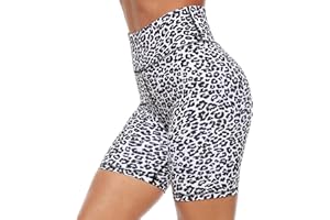 PERSIT High Waisted Women's Yoga Shorts with Pocket for Gym Workout Sports Running Cycling