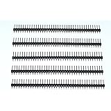 Pin Header 40 Way Straight 0.1" Pitch - Pack 5 - Pin Strip 2.54mm Gold Plated