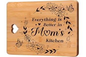 APJIELOP Mothers Day Gifts for Mum, Birthday Gifts for Mum, Natural Bamboo Chopping Board, Mum Mothers Day Gifts, Mum Birthday Gifts, Best Gifts for Mum, Presents for Mommy, 11" L x 8.5" W x 0.4" Th
