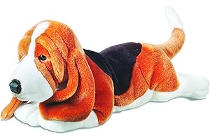 impexit Peluche Chien Basset 21/50/15 cm (Peluche Ecologique Fabriquée A Partir de Matériaux Issu de Bouteilles 100% RECYCLÉES)