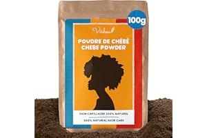 VIRHEA Poudre de Chebe 100g - Chebe Pour Cheveux - Soin Capillaire Traditionnel pour la Pousse et le Renforcement des Cheveux – Chebe du Tchad