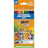 BIC Smooth Ahşap Kuru Boya Kalemi 12 Renk, Ahşap Kuru Boya,Altıgen G&ouml;vde, 5 Yaş &Uuml;zeri i&ccedil;in İdeal, Canlı Renkler