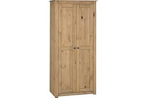 Seconique Panama 2 Door Wardrobe in Natural Wax