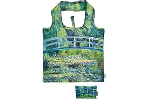 Fridolin Borsa: Claude Monet, ponte – "I was a bottiglia" riciclata, sacchetto in sacchetto, b/h: circa 48 × 60 cm (aperto) b/h: circa 15 × 12 cm (chiuso in una piccola borsa), Multicolore, 48 × 60 cm