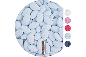 EinsSein 0,5kg Dragées chocolat mariage bleu clair dragees baptême fille garcon communion aux amandes feter et recevoir fêter de fete couleur pas cher aux bombe tag voir mes etui contenant boite a
