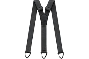 Kohentact Hosenträger für Herren Extra Stark 3,8 cm Breite, Unter der Kleidung Tragbar, 3 Druckknopf-Schlaufen, Ideal für Arbeitshose, Skihose, Latzhose