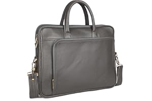 Gaja Genuine Leather 15.6" Laptop Bag for Men and Women Sleek Briefcase, Messenger, and Designer Satchel for Work, Travel, Business and Office Bag for Festival & Celebration Gifts