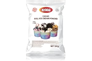Koza Rolleis Thai Style 280gr - Eis selbermachen I Eispulver ohne Eismaschine I Speiseeis Pulver | eiscreme pulver | Roll Ice Cream Powder | eis pulver | Eismix | Halal | Grundmischung (Schokolade)