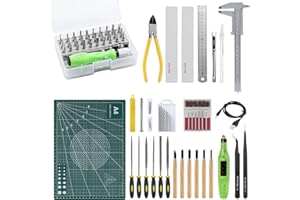 WiMas Gundam Model Tools Kit Hobby Model Tool Set Upgrade Model Basic Tools Craft Set with Electric Polishing Machine for Basic Model Building Crafts Repairing and Fixing, 109 Pcs
