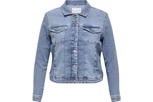 ONLY CARMAKOMA Damen Carwespa Ls Jacket Light Blue DNM Noos Jacke