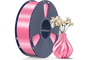 SUNLU Silk PLA PLUS Filament, Błyszczący Jedwabisty Filament PLA+ 1,75 mm, Gładka Jedwabista Powierzchnia, Dokładność Wymiarowa +/- 0,02 mm, Szpula 1 kg, Różowy