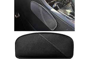 LIANCHEN NOMEY Genouillère de Jambe de Coude de Voiture Coussin de Soutien de La Jambe de Voiture Cuir Souple Jambe Coussin Genou de Voiture pour soulager douleur du genou console centrale (Noir)