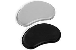 Nogeqi Confezione da 2 poggiapolsi ergonomici antiscivolo con poggiapolsi per mouse con cuscino in memory foam per alleviare il polso per giochi, ufficio, laptop, sollievo dal dolore