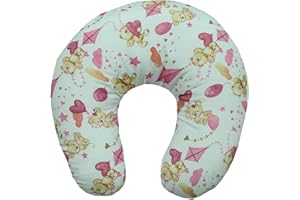 NEO MAMMA L'INIZIO DI UN AMORE CHE NON HA FINE. Cuscino Gravidanza e Allattamento Neonato (60x55cm) Completamente Sfoderabile e Lavabile, Anallergico e Antiacaro.