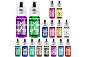 VIBRANDYE Lebensmittelfarbe Gel - 16 Lebendige Lebensmittel Farben Gel zum Backen, Kuchen Dekorieren, Zuckerguss, Kekse, Fondant und Macaron - Food Coloring Gel für die Seifenherstellung und Basteln - 6ml je