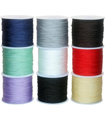 10 Rollen 0,8 Mm Waxkoord Nylon Draad Meerkleurig - 10m Per Rol Voor Armbanden, Sieraden En Knutselen