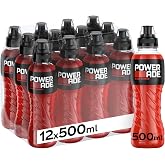 Powerade Bebida isot&oacute;nica Blood Orange, 500ml - Pack de 12 | Refreshing and moisturizing with vitamin B6 and electrolytes, or