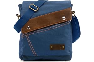 Sechunk Schultertaschen aus Segeltuch, Umhängetasche, Kuriertasche, Tagesrucksack für Damen und Herren