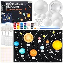 Kit Projet Système Solaire - 14 Sphères Polystyrène Et Bâtons Pour Maquette Éducative - DIY Astronomie