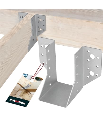 10x DMX Balkenschuhe 60mm - Verzinkte Balkenverbinder Für Holzkonstruktionen