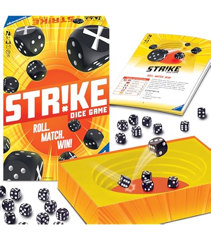 Ravensburger Strike – Würfelspiel Für Die Ganze Familie, Glück & Geschicklichkeit
