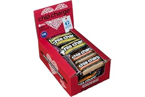 CHIA CHARGE Mini and Big Flapjacks Pack - Chia Seeds - Energy Bar - Healthy Snack Bar - Running, Gym and Cycling Energy - Nut Free - Lunchbox Snack (3 Flavours Berry/Banana/Original Sea Salt, 18 x 30g)