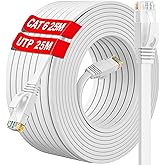 Cavo Ethernet Cat 8 da 6,1 m, in nylon intrecciato ad alta velocità Cat8 schermato, ultimo 40 Gbps 2000 MHz SFTP RJ45 LAN cavo patch a parete, esterno e interno, per router Cavo Ethernet Cat 8 da 6,1 m, in nylon intrecciato ad alta velocità Cat8 schermato, ultimo 40 Gbps 2000 MHz SFTP RJ45 LAN cavo patch a parete, esterno e interno, per router