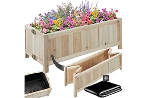 ‎TECTAKE tectake® Hochbeet Holz, Hochbeete-Kit für Balkon, Terrasse, Hochbeet Garten, Pflanzkasten, Kräuterbeet, Frühbeet, Gemüsebeet, Pflanzenbeet, zur Anzucht, als Blumenkasten - 30l, 70 x 30 x 25 cm